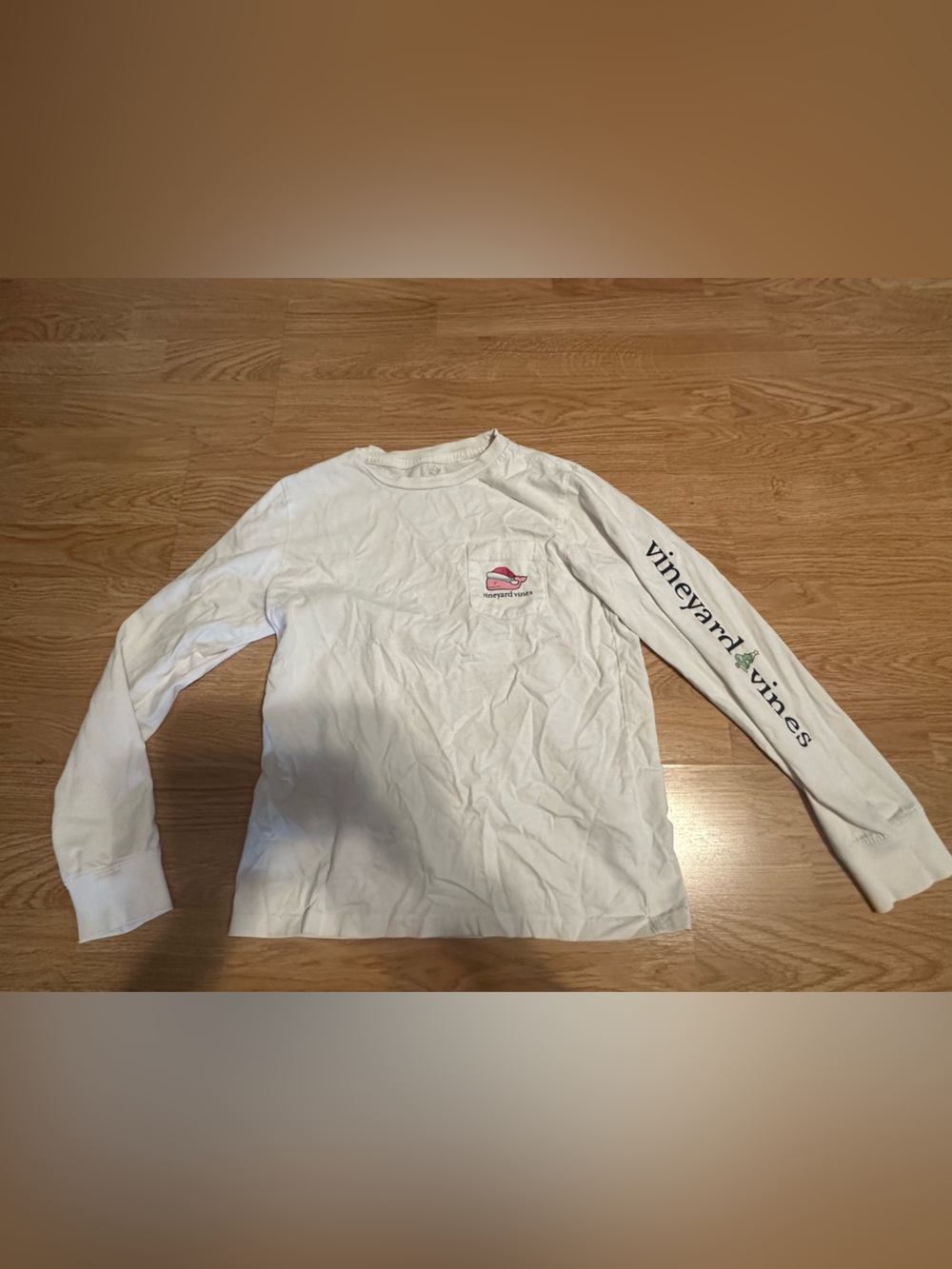Vineyard Vines Kids White Long-Sleeve Graphic Tee